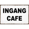 Ingang Cafe XL - metalen bord