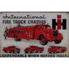 International Fire Truck - metalen bord