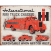 International Firetruck - metalen bord
