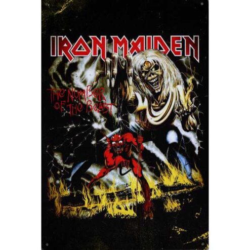 Iron maiden Number of the Beast - metalen bord