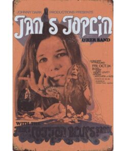 Janis Joplin - metalen bord