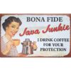 Java Junkie Coffee - metalen bord
