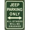 Jeep Parking only - metalen bord