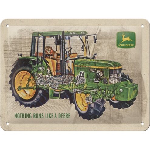 John Deere Model 6410 - metalen bord