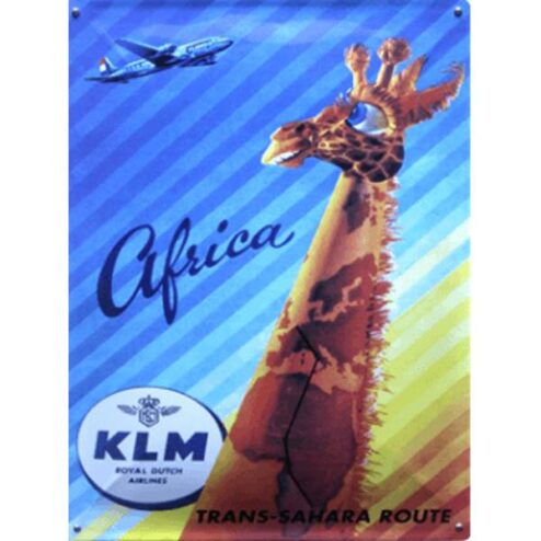 KLM Afrika - metalen bord