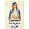 KLM New York - metalen bord