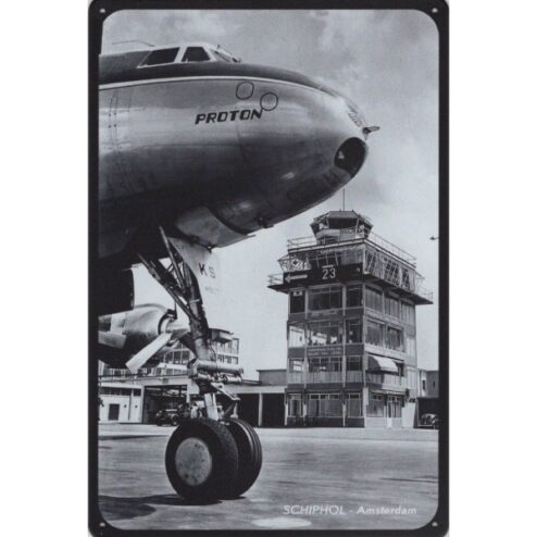 KLM Schiphol - metalen bord