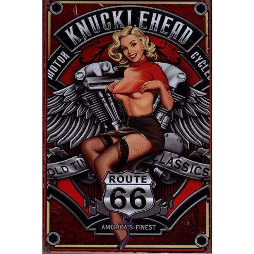 Knucklehead Pin-up - metalen bord