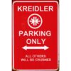 Kreidler Parking Only - metalen bord