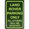 Landrover Parking only - metalen bord