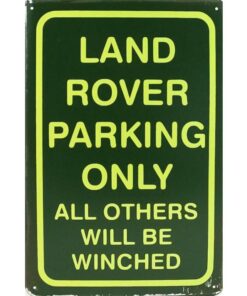 Landrover Parking only - metalen bord