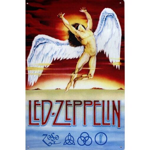 Led Zeppelin Swan Song - metalen bord