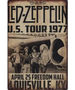 Led Zeppelin US 1977 - metalen bord