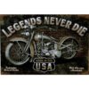 Legends Never Die - metalen bord