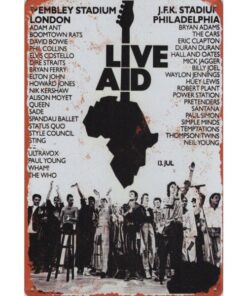 Live Aid - metalen bord