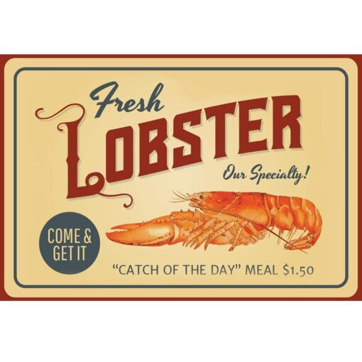 Lobster Fresh - metalen bord