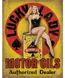 Lucky Lady Oil - metalen bord