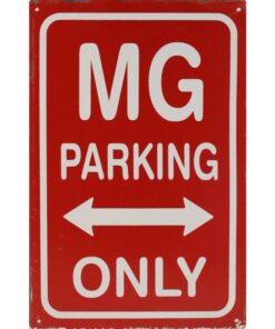 MG Parking only - metalen bord
