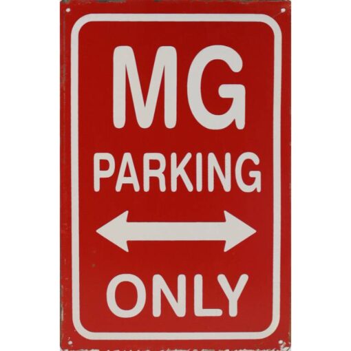 MG Parking only - metalen bord