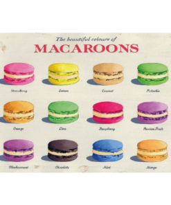 Macaroons - metalen bord