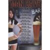 Man Cave rules - metalen bord