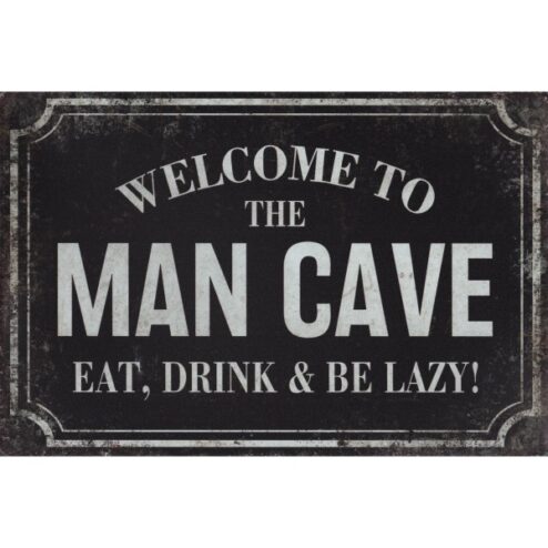 Mancave Lazy - metalen bord