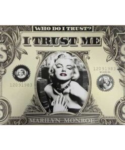Marilyn Monroe Dollar - metalen bord