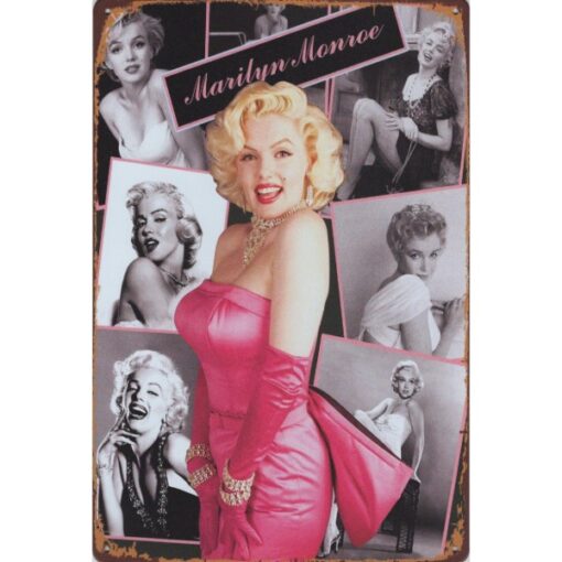 Marilyn Monroe Rose - metalen bord