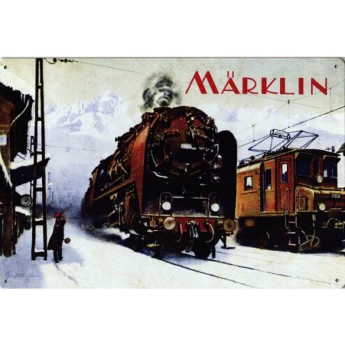 Marklin winter old - metalen bord