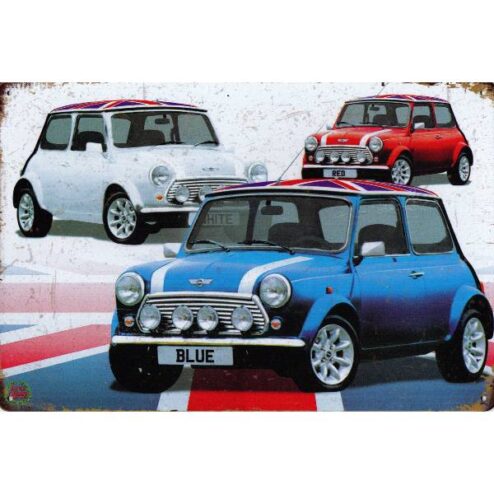 Mini Cooper - metalen bord