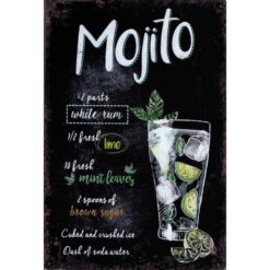 Mojito - metalen bord