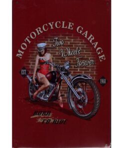 Motorcycle Garage - metalen bord
