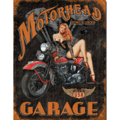 Motorhead Garage - metalen bord