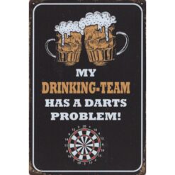 My Drinking team - metalen bord