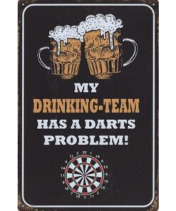 My Drinking team - metalen bord