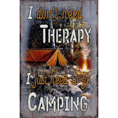 Need to go Camping - metalen bord