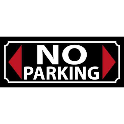 No Parking - metalen bord