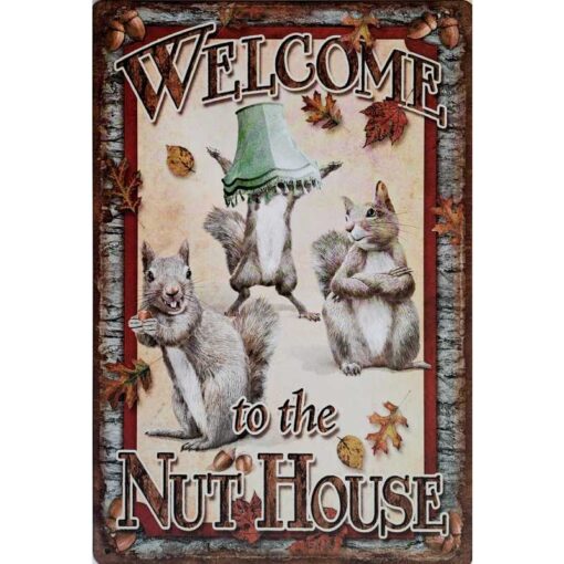 Nut House - metalen bord