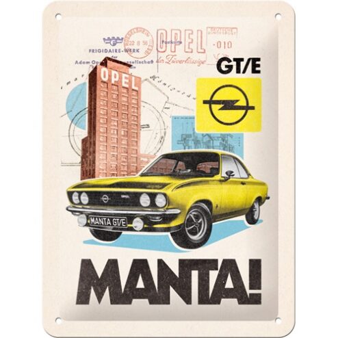 Opel - Manta! GT/E - metalen bord