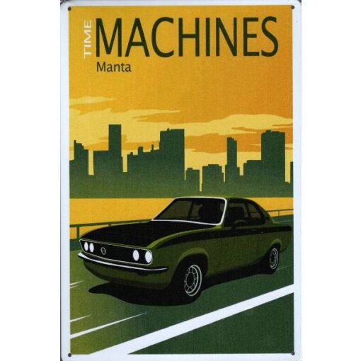 Opel Manta Time machines - metalen bord