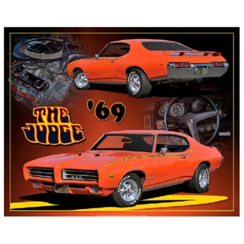 PONTIAC GTO THE JUDGE 1969 - metalen bord