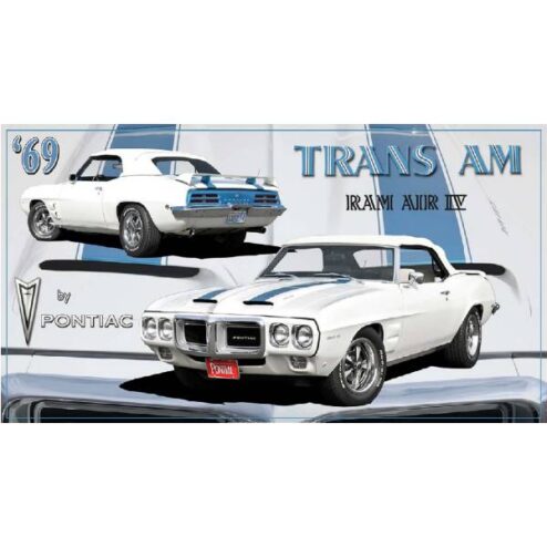 PONTIAC TRANS AM 1969 - metalen bord