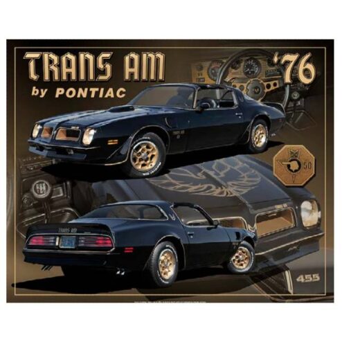 PONTIAC TRANS AM 1976 - metalen bord