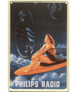 Philips Radio Dame - metalen bord