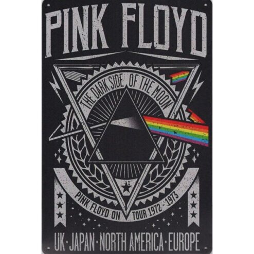 Pink Floyd Dark Side concert - metalen bord