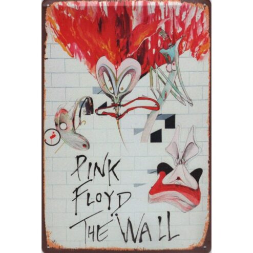 Pink Floyd the Wall - metalen bord