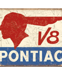 Pontiac v8 - metalen bord