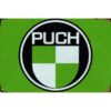 Puch Logo Green - metalen bord