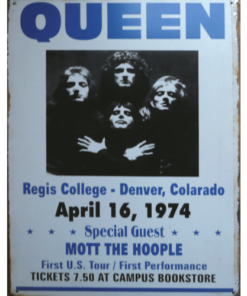 Queen Regis Collage - metalen bord