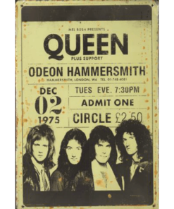Queen Ticket - metalen bord